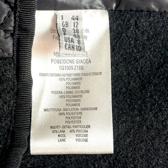 NWOT PINKO Black Short Jacket Quilted Front Full Zip size US 8 - Picture 14 of 14